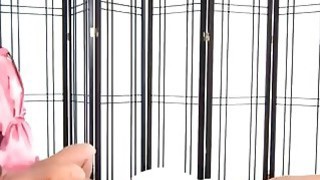 Busty masseur seduces lucky client with her sed hands